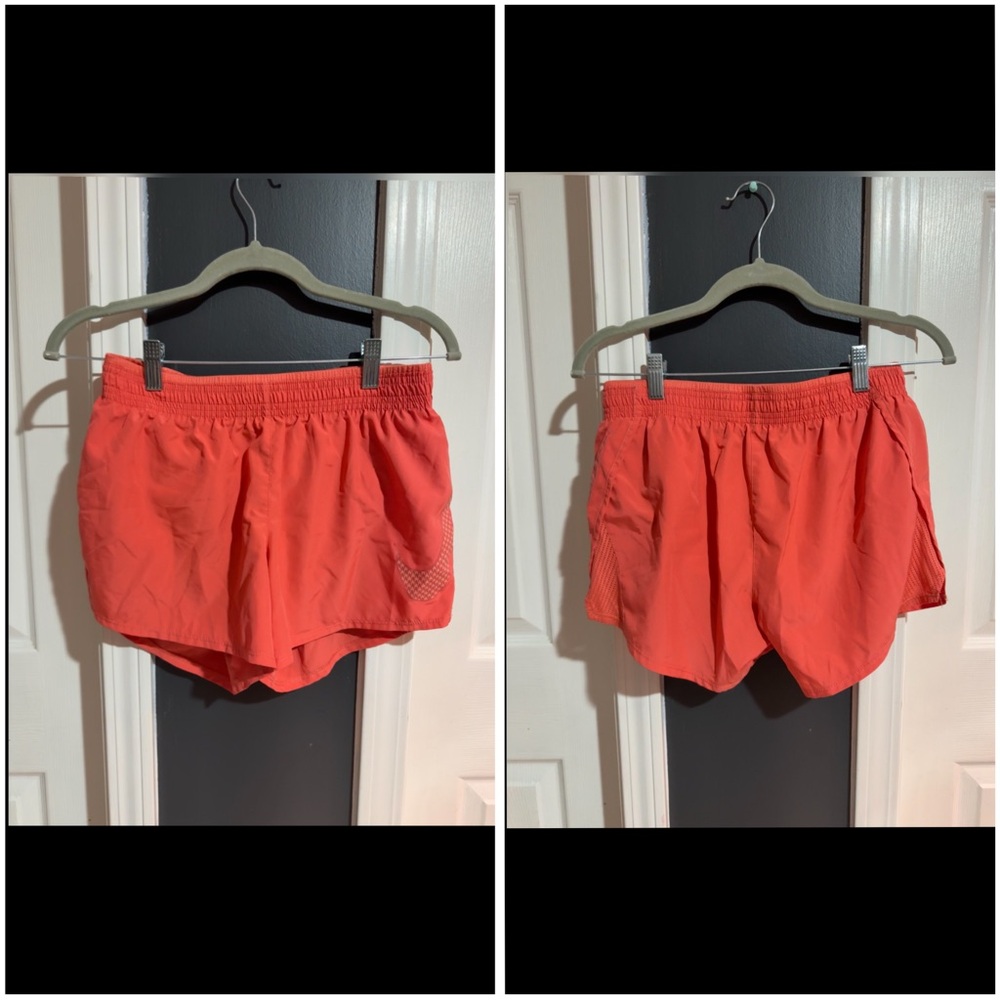 Nike coral running shorts